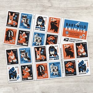 2025 Baby Wild Animals Forever Stamps